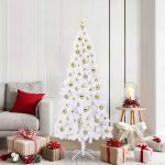 Tehisj&otilde;ulupuu koos 300 led-iga valge 180 cm pvc ja teras