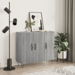 Puhvetkapp, hall sonoma tamm, 90 x 34 x 80 cm, tehispuit