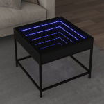 Kohvilaud led-tuledega, must, 50x50x41 cm