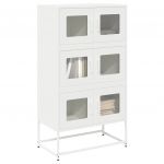 Highboard valge 68x39x123 cm teras