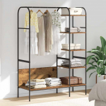 Riidepuu riiuliga pruun 120 x 44 x 160 cm tehispuit