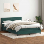 Box vedruvoodi madratsiga tumeroheline 160x220 cm samet