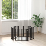 Koera aed 6 pcs must 60 x 60 cm tsinkteras