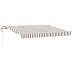 Kokkuvolditav varikatus helehall ja valge 350 x 250 cm