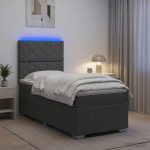 Led kastivoodiga madrats peaga tumehall 90 x 190 cm kangas