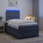 Led kastivoodiga madrats peaga tumehall 120 x 190 cm samet