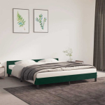 Voodiraam ilma madratsita tumeroheline 160x200 cm samet