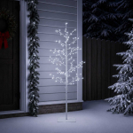 Mikro-kask-j&otilde;ulupuu valge 120 cm teras 279 led-i