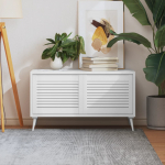 Kapiuksed, v&otilde;rega disain 2 tk valge 39,5x49,4 cm m&auml;nnipuit