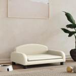 Koeravoodi, kreemjas , 70 x 45 x 30 cm, kunstnahk