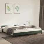 Voodiraam ilma madratsita tumeroheline 200x200 cm samet