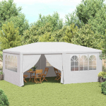 Professionaalne peotelk k&uuml;lgseintega, 4 x 6 m, valge 90 g/m&sup2;