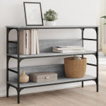 Konsoollaud, hall sonoma tamm, 100x32x75 cm, tehispuit