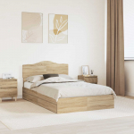 Laos voodi peaga sahtliga sonoma tamm 120 x 200 cm tehispuit