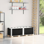 Kaubaaluste &auml;&auml;red 2 tk, must, 150x50 cm, toekas m&auml;nnipuit