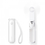 Jisulife Handheld Fan Life8 Plus Portable USB Fan with Power Bank Function 4500mAh and Flashlight - White