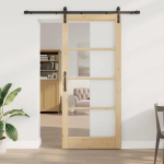 Libisev uks orkdal looduslik ja must 93 x 211 cm