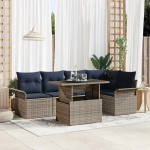 Aia diivanikomplekt padjaga 6 pcs hall pol&uuml; rattan