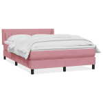 Box vedruvoodi madratsiga roosa 140x220 cm samet
