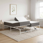 Elektriline reguleeritav voodi raam valge 90 x 213 cm teras