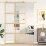 Liuguks, kuldne, 102,5x205 cm, l&auml;bipaistev esg-klaas/alumiinium
