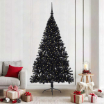 Tehis pre-lit j&otilde;ulupuu koos 300 led-iga must 210 cm pvc