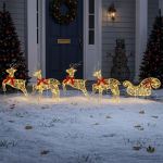 J&otilde;ulup&otilde;der saaniga 5 tk 100 led-i soe valge 43 x 19 x 65 cm