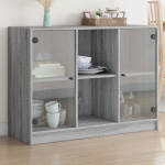 Puhvetkapp, hall sonoma tamm, 102x37x75,5 cm, tehispuit