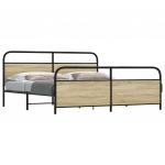 Metallist voodiraam ilma madratsita sonoma tamm 183x213 cm