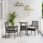 Aia s&ouml;&ouml;gilaudade komplekt 3 pcs must pol&uuml;rooster