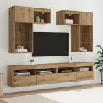 Tv seina&uuml;ksused 6 pcs vana puit 100 x 30 x 40 cm tehispuit