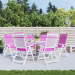 K&otilde;rge seljatoega toolipadjad 6 tk, roosa, oxford kangas