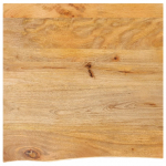 Lauaplaat, naturaalse servaga, 80 x 80 x 3,8 cm, mangopuit