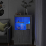 K&uuml;lgkapp led-valgustusega, hall sonoma tamm, tehispuit