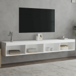 Led-tuledega telerikapid 2 tk, valge, 100 x 30 x 30 cm