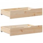 Ratastega voodisahtlid 2 tk, 85x55x17 cm, m&auml;nnipuit