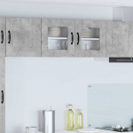 Seinakapp k&ouml;&ouml;ki riiuliga betoonhall 80 x 31 x 40 cm tehispuit