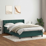 Box vedruvoodi madratsiga tumeroheline 160x220 cm samet