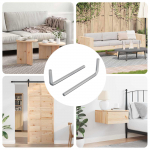 Kuusnurkne v&otilde;ti 2 pcs h&otilde;bedane 32 x 86 mm teras