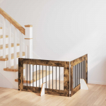 Koerav&auml;rav koos aluspuudega 2 pcs suitsutatud tamm 100 x 60 cm