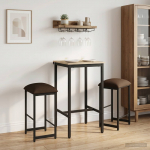 Baaritool 2 tk pruunikashall 40 x 32 x 64 cm tehispuit