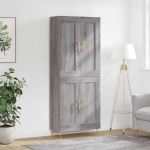 K&otilde;rge kapp, hall sonoma tamm, 69,5 x 34 x 180 cm, tehispuit