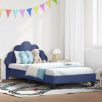 Laste voodiraam peatoega politsei sinine 90 x 190 cm samet