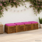 4-osalised istepad vught 4 pcs 100% pol&uuml;ester roosa