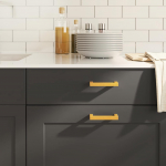 Kapi k&auml;epidemed 10 tk, kuldne, 96 mm, roostevaba teras