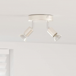 Lae kohtvalgusti harjatud nikkel 12 x 8 cm teras