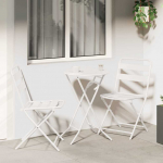 Bistrokomplekt 3 pcs valge teras