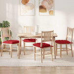 Istumispatjad 2 pcs punane 40 x 40 x 6 cm kangas