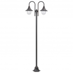 Aialatern, e27 220 cm, alumiinium, kahe laternaga, pronks
