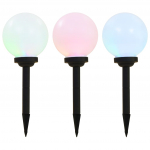 &Otilde;ue p&auml;ikeselambid, 3 tk, led, kerakujuline 20 cm rgb